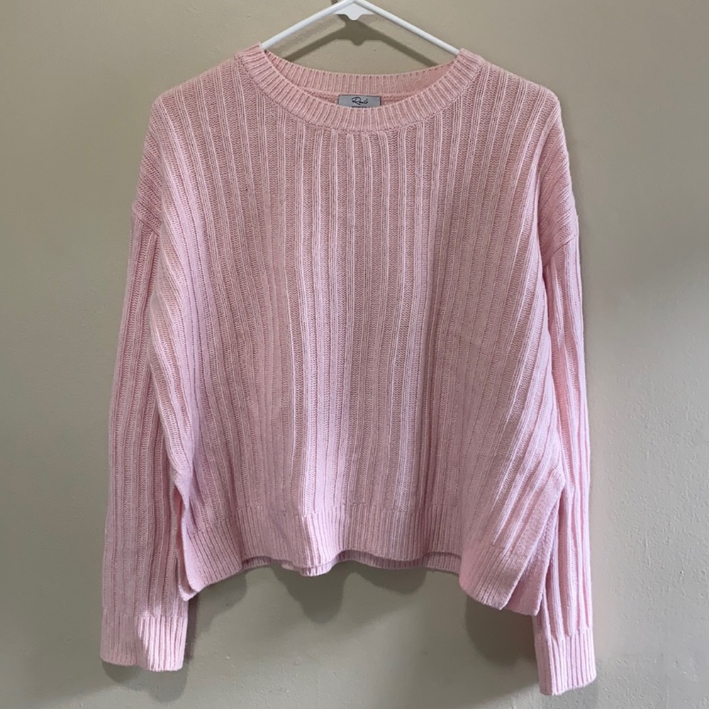 Light Pink Rails Cropped Sweater - Size Small